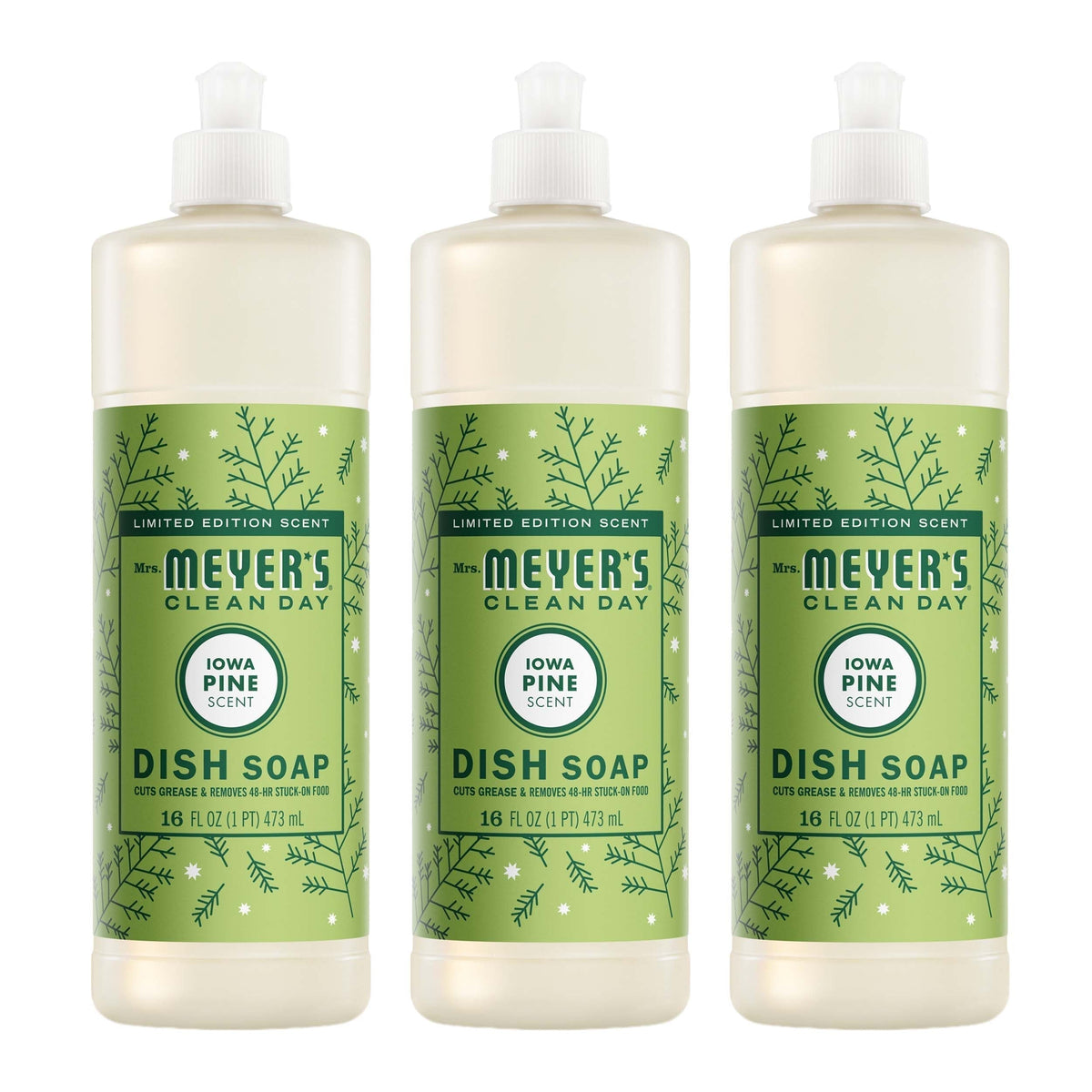 Mrs. Meyer's Iowa Pine Dish Soap 3-count bundle