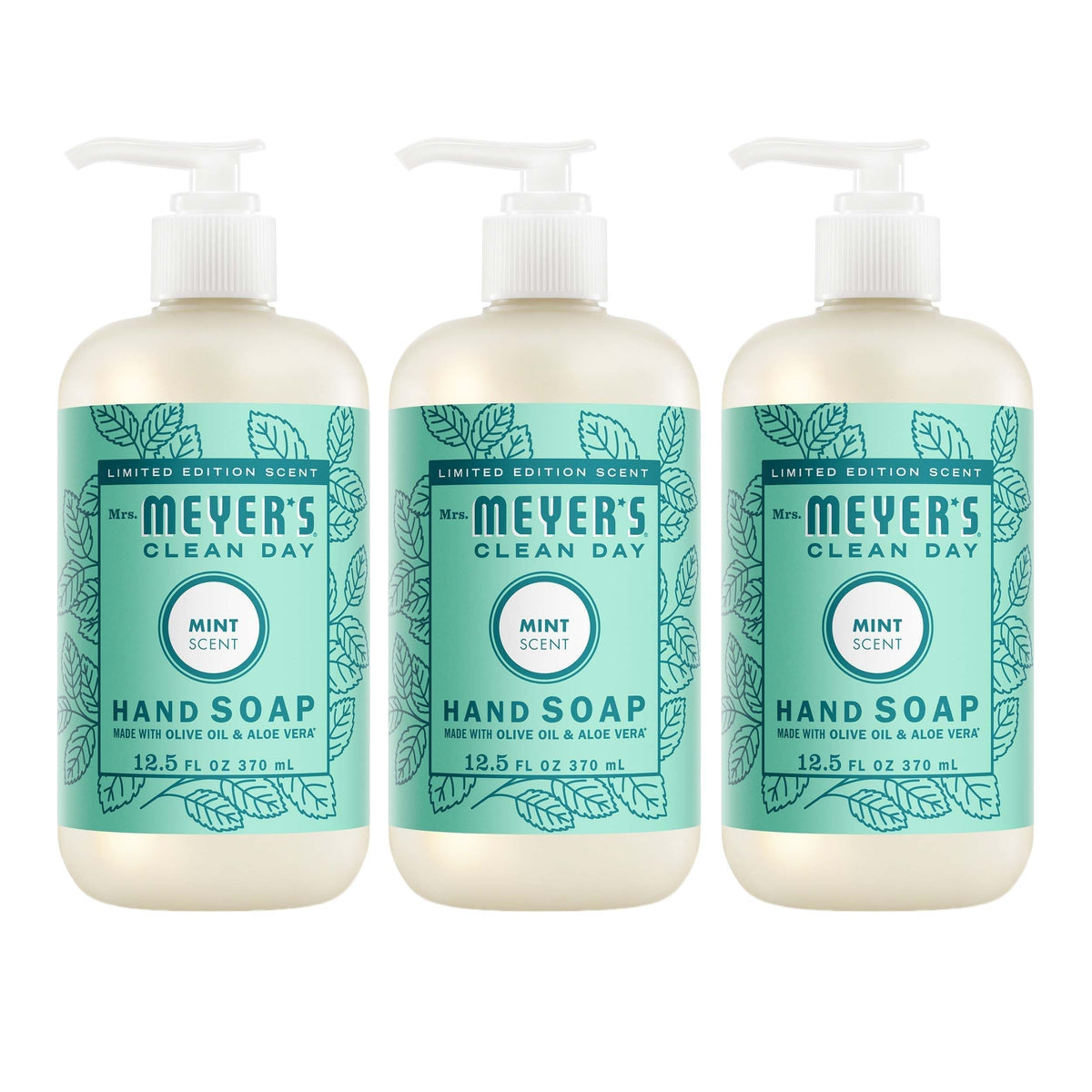 Mrs. Meyer's Mint Liquid Hand Soap 3-count Bundle